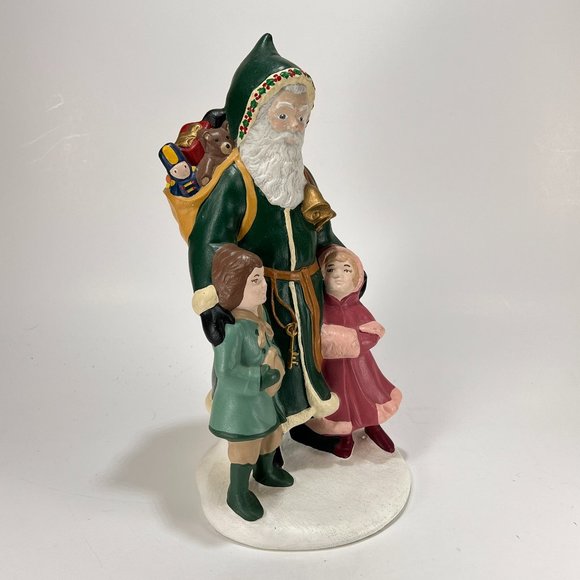 Vtg Old World Santa Claus Provincial Mold Hand Painted Ceramic 90s Christmas - Picture 6 of 14